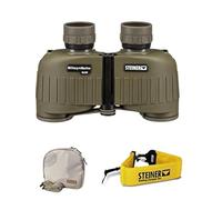 Steiner 8 x 30 - Prismáticos militares marinos + correa de flotador y funda de camuflaje premium