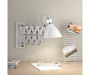 Steinhauer Aplique de pared Kordian, blanco, orientable, metal, E27