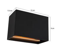 Steinhauer Aplique de pared LED Muro 3365, negro, angular, G9, 2700 K