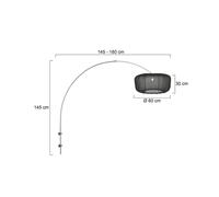 Steinhauer Aplique de pared Sparkled Light 4403ST, acero/nailon negro, E27
