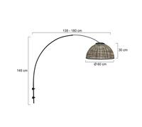 Steinhauer Aplique de pared Sparkled Light 4407ZW negro/bambú negro/natural