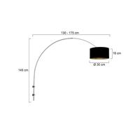 Steinhauer Aplique de pared Sparkled Light acero/negro-dorado Salida 175 cm