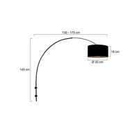 Steinhauer Aplique de pared Sparkled Light negro/negro-dorado Salida 175