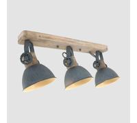 Steinhauer Foco de techo Gearwood, 3 luces alargado, gris