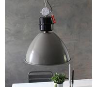Steinhauer Lámpara colgante Frisk, gris, Ø 50 cm, metal, E27