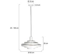Steinhauer Lámpara colgante Halo Cirque, blanca, metal, Ø 50 cm, E27