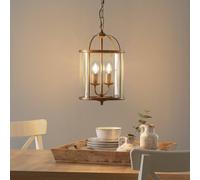 Steinhauer Lámpara colgante Pimpernel, Ø 23 cm, bronce, cristal transparente