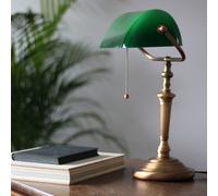 Steinhauer Lámpara de mesa Ancilla vidrio, bronce/verde