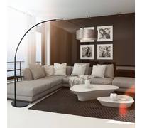 Steinhauer Lámpara de pie de arco Sparkled Light negro/plata