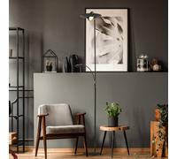 Steinhauer Lámpara de pie LED Zenith, lámpara de lectura LED, CCT, metal, negro