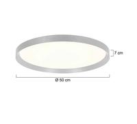Steinhauer Plafón LED Flady, acero, Ø 50 cm, directo/indirecto