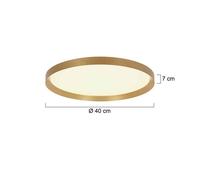 Steinhauer Plafón LED Flady, color dorado, Ø 40 cm directo/indirecto