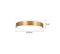 Steinhauer Plafón LED Ringlede 2.700 K Ø 30 cm dorado