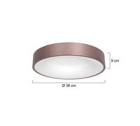 Steinhauer Plafón LED Ringlede, 2.700 K Ø 38 cm Bronz