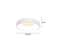 Steinhauer Ringlede Plafón LED, 2.700 K, Ø 30 cm, blanco, metal