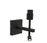 Steinhauer Stang aplique de pared, brazo de lectura LED, mimbre natural
