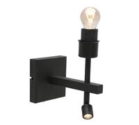 Steinhauer Stang aplique de pared, brazo de lectura LED, mimbre negro/natural