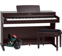 Steinmayer DP-321 RW Piano Digital - 88 Teclas con Mecanismo de Martillo - Ebony/Ivory Touch - Bluetooth Audio/MIDI - Set Incluye Banco de Piano, Auriculares y Escuela - Caoba