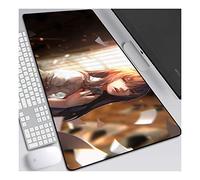 Steins Gate Alfombrilla Raton Anime Gaming Mouse Pad XXL 800x300x3 mm,Impermeable con 3mm Base de Goma Antideslizante,Special-Textured Superficie para Ordenador, PC y Laptop, F