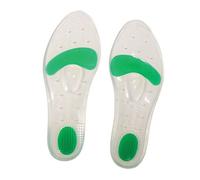 Stein's Silicone Dual Density Comfort Shoe Gel Insoles for Extra Arch Support and Feet, Ankle, Knee and Hip Joint Relief, Men (Size 6.5 to 7.5) or Women (Size 7.5 to 9), Green