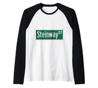 Steinway St Astoria Queens Street Sign Regalo para hombres, mujeres y niños Camiseta Manga Raglan