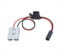 Steinwhale 50A Anderson Plug to DC Female Adapter Cable with 10A Fuse for Starlink Mini, 18AWG Gauge, 12-48V Input, 5A Max, for Car, Camping, RV, Outdoor Power Supply