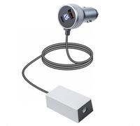 Steinwhale Car Charger to DC Female Adapter 60W Output for Starlink Mini with Display, 33W Dual USB-C/USB-A Ports, Compatible with 12V/24V/36V Cigarette Lighter for Cars, RVs & Boats