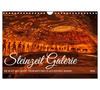Steinzeit Galerie (Wandkalender 2026 DIN A4 quer), CALVENDO Monatskalender: Inspiriert von den Höhlen von Lascaux - die Kunst alter Kulturen