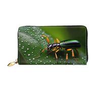 STejar Rainbows Insects - Cartera de piel para mujer, bolsa de mano de gran capacidad, bolsa de mano para teléfono celular, tarjetero de crédito, color negro, talla única, moderna, Black, Talla única,