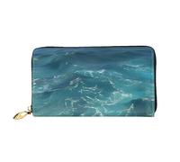 STejar The Deep Ocean - Cartera de piel para mujer, bolsa de mano de gran capacidad, bolsa de mano para teléfono celular, tarjetero de crédito, negro, talla única, moderna, Black, Talla única, Moderno
