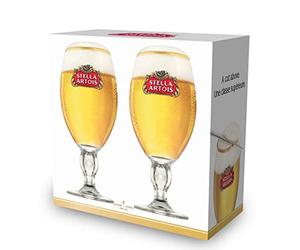 Stella Artois Chalice - 2-Pack Gift Set - Official Product - 33 Cl / 11.2 Oz. Capacity Beer Glasses