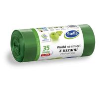 Stella Bolsas de basura con orejas ecológicas 35L 15pcs verde