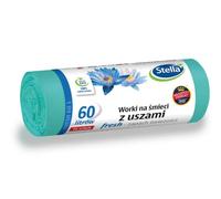 Stella Bolsas de basura con orejas FRESH - Fragancia fresca 60L 16 piezas