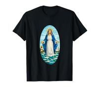 Stella Maris Nuestra Señora Estrella del Mar María Diseño Latino Camiseta