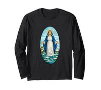 Stella Maris Nuestra Señora Estrella del Mar María Diseño Latino Manga Larga