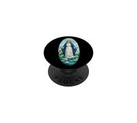 Stella Maris Nuestra Señora Estrella del Mar María Diseño Latino PopSockets PopGrip Adhesivo