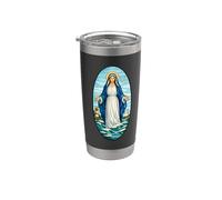 Stella Maris Nuestra Señora Estrella del Mar María Diseño Latino Vaso térmico de acero inoxidable de doble pared