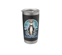 Stella Maris Nuestra Señora Estrella del Mar María Latina Católica Vaso térmico de acero inoxidable de doble pared