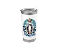 Stella Maris Nuestra Señora Estrella del Mar María Latina Católica Vaso térmico de acero inoxidable de doble pared