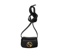 Stella McCartney - Bandolera Curva con Placa del Logotipo S - Bags - Mujer - Negro - ONE SIZE -