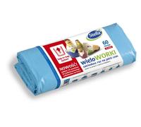 Stella Multibolsas de basura con cinta adhesiva 60L 10 piezas azul