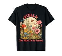 Stella Name Cute Retro Girls Wildflower Stella Name Camiseta