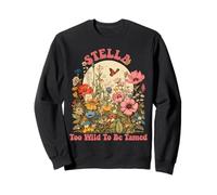 Stella Name Cute Retro Girls Wildflower Stella Name Sudadera