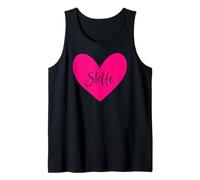 Stella Nombre Corazón Amor Mujer Niña Amiga Personalizado Rosa Camiseta sin Mangas
