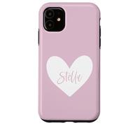 Stella Nombre Corazón Amor Mujer Niña Amiga Personalizado Rosa Carcasa para iPhone 11