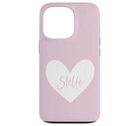 Stella Nombre Corazón Amor Mujer Niña Amiga Personalizado Rosa Carcasa para iPhone 13 Pro