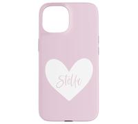 Stella Nombre Corazón Amor Mujer Niña Amiga Personalizado Rosa Carcasa para iPhone 15