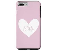 Stella Nombre Corazón Amor Mujer Niña Amiga Personalizado Rosa Carcasa para iPhone 7 Plus/8 Plus