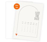 Stella & Soul Save The Date 10 tarjetas de felicitación plegables DIN A6 con sobre blanco, invitaciones en blanco para bodas, cumpleaños, bautizos, celebraciones, comuniones