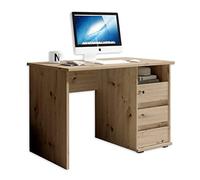 Stella Trading 1 Escritorio con cajones, Aspecto de Roble Artisan, Mesa de Ordenador para Oficina en casa, con Espacio de Almacenamiento y Compartimento Abierto, 110 x 75 x 65 cm (Ancho x Alto x